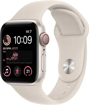 Apple Watch SE (2022) (GPS + Cellular) 40mm Polarstern z paskiem sportowym Polarstern