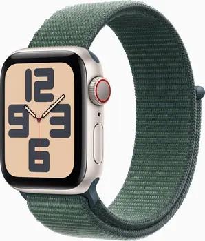 Apple Watch SE (2022) (GPS + Cellular) 40mm Polarstern z Sport Loop morski zielony