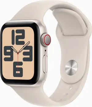 Apple Watch SE (2022) (GPS + Cellular) 40mm Polarstern z paskiem sportowym S/M Polarstern