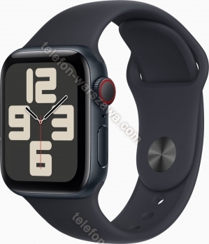 Apple Watch SE 2022 (GPS + Cellular) 40mm Mitternacht z paskiem sportowym S/M Mitternacht