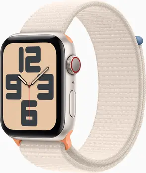 Apple Watch SE (2022) (GPS + Cellular) 44mm Polarstern z Sport Loop Polarstern