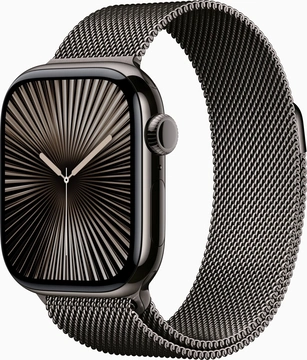 Apple Watch Series 10 (GPS + Cellular) 42mm titan Schiefer z bransoletą Milanaise Schiefer
