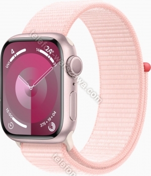 Apple Watch Series 9 (GPS) 41mm aluminiowy rosé z Sport Loop jasny róż