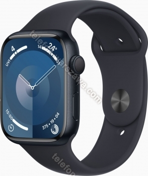 Apple Watch Series 9 (GPS) 45mm aluminiowy Mitternacht z paskiem sportowym S/M Mitternacht