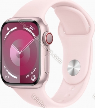 Apple Watch Series 9 (GPS + Cellular) 41mm aluminiowy rosé z paskiem sportowym M/L jasny róż