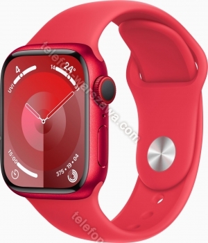 Apple Watch Series 9 (GPS + Cellular) 41mm aluminiowy (PRODUCT)RED z paskiem sportowym M/L (PRODUCT)RED