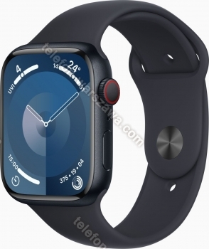 Apple Watch Series 9 (GPS + Cellular) 45mm aluminiowy Mitternacht z paskiem sportowym M/L Mitternacht