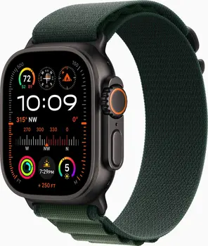 Apple Watch Ultra 2 czarny z Alpine Loop Small ciemnozielony