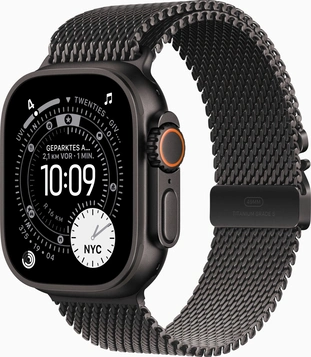 Apple Watch Ultra 3 czarny z Milainaise-opaska Large czarny