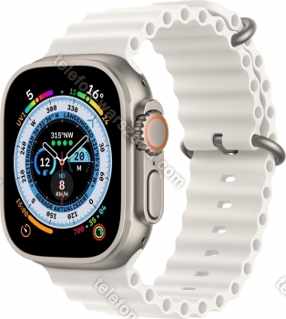 Apple Watch Ultra z Ocean opaska biały