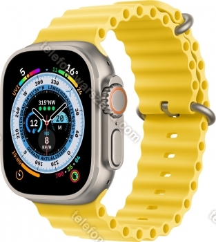 Apple Watch Ultra z Ocean opaska żółty