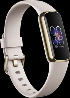 Fitbit Luxe tracker aktywności lunar white/soft złoty stainless steel