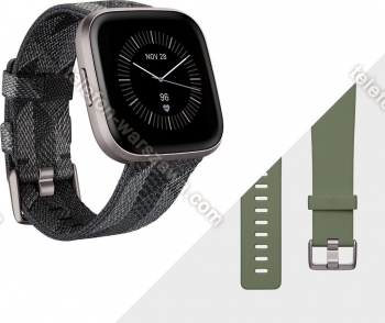 Fitbit Versa 2 Specials Edition tracker aktywności smoke woven/mist grey aluminium