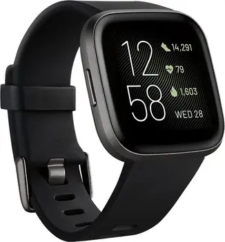 Fitbit Versa 2 tracker aktywności black/carbon aluminium
