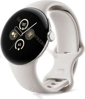 Google pikseli Watch 2 (Wi-Fi) Polished Silver z paskiem sportowym Porcelain