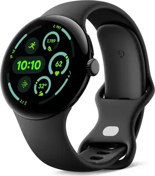 Google pikseli Watch 3 (Wi-Fi) 45mm mata Black z paskiem sportowym Obsidian