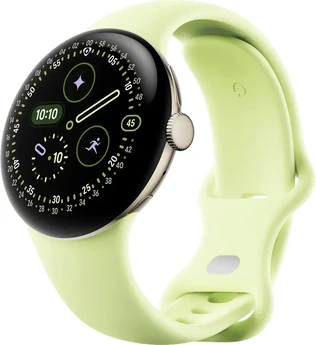 Google pikseli Watch 4 (Wi-Fi) 41mm Champagne złoto z paskiem sportowym Lemongrass