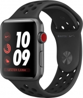 Apple Watch Nike+ Series 3 (GPS) aluminium 42mm szary z paskiem sportowym antracyt/czarny