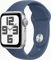 Apple Watch SE (2022) (GPS) 40mm srebrny z paskiem sportowym M/L Denim