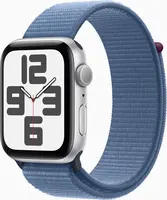 Apple Watch SE (2022) (GPS) 44mm srebrny z Sport Loop winterblau
