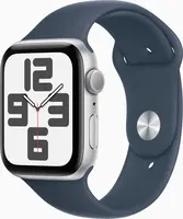 Apple Watch SE (2022) (GPS) 44mm srebrny z paskiem sportowym M/L sturmblau