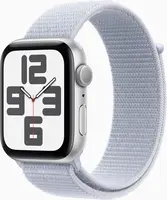 Apple Watch SE (2022) (GPS) 44mm srebrny z Sport Loop Blaue Wolke