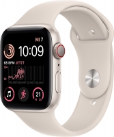 Apple Watch SE 2022 (GPS + Cellular) 44mm Polarstern z paskiem sportowym Polarstern