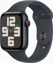 Apple Watch SE (2022) (GPS + Cellular) 44mm Mitternacht z paskiem sportowym S/M Mitternacht