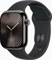Apple Watch Series 10 (GPS + Cellular) 42mm titan Schiefer z paskiem sportowym S/M czarny