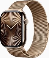 Apple Watch Series 10 (GPS + Cellular) 46mm titan złoty z bransoletą Milanaise M/L złoty