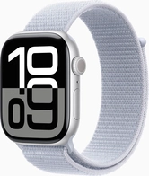 Apple Watch Series 10 (GPS + Cellular) 46mm aluminiowy srebrny z Sport Loop Blaue Wolke