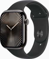 Apple Watch Series 10 (GPS + Cellular) 46mm titan Schiefer z paskiem sportowym M/L czarny