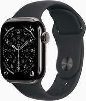 Apple Watch Series 11 (GPS + Cellular) 42mm titan schiefer z paskiem sportowym S/M czarny