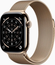 Apple Watch Series 11 (GPS + Cellular) 42mm titan złoty z bransoletą Milanaise złoty