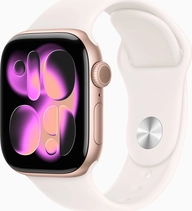 Apple Watch Series 11 (GPS) 42mm aluminiowy złoty róż z paskiem sportowym S/M blassrosa