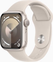 Apple Watch Series 9 (GPS) 41mm aluminiowy Polarstern z paskiem sportowym S/M Polarstern