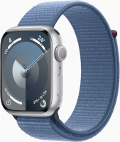 Apple Watch Series 9 (GPS) 45mm aluminiowy srebrny z Sport Loop winterblau