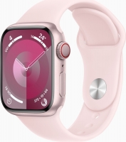 Apple Watch Series 9 (GPS + Cellular) 41mm aluminiowy rosé z paskiem sportowym M/L jasny róż