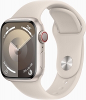 Apple Watch Series 9 (GPS + Cellular) 41mm aluminiowy Polarstern z paskiem sportowym M/L Polarstern