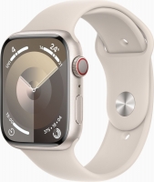 Apple Watch Series 9 (GPS + Cellular) 45mm aluminiowy Polarstern z paskiem sportowym M/L Polarstern