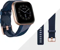 Fitbit Versa 2 Specials Edition tracker aktywności navy różowy woven/copper rose aluminium