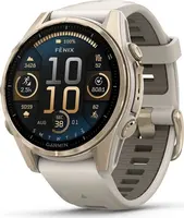 Garmin Fenix 8 43mm Sapphire soft złoty/fog grey-dark sandstone silicone