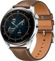 Huawei Watch 3 Classic srebrny z pasek ze skóry brązowy