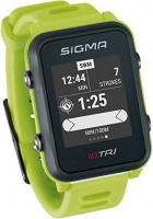 Sigma Sport iD.TRI w tym pas piersiowy i nadajnik częstotliwości kroków i prędkości neon green