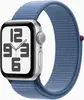 Apple Watch SE (2022) (GPS) 40mm srebrny z Sport Loop winterblau