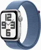 Apple Watch SE (2022) (GPS) 44mm srebrny z Sport Loop winterblau