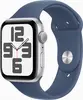 Apple Watch SE (2022) (GPS) 44mm srebrny z paskiem sportowym S/M Denim