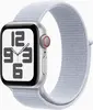 Apple Watch SE (2022) (GPS + Cellular) 40mm srebrny z Sport Loop Blaue Wolke