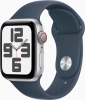 Apple Watch SE 2022 (GPS + Cellular) 40mm srebrny z paskiem sportowym S/M sturmblau