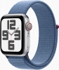 Apple Watch SE 2022 (GPS + Cellular) 40mm srebrny z Sport Loop winterblau